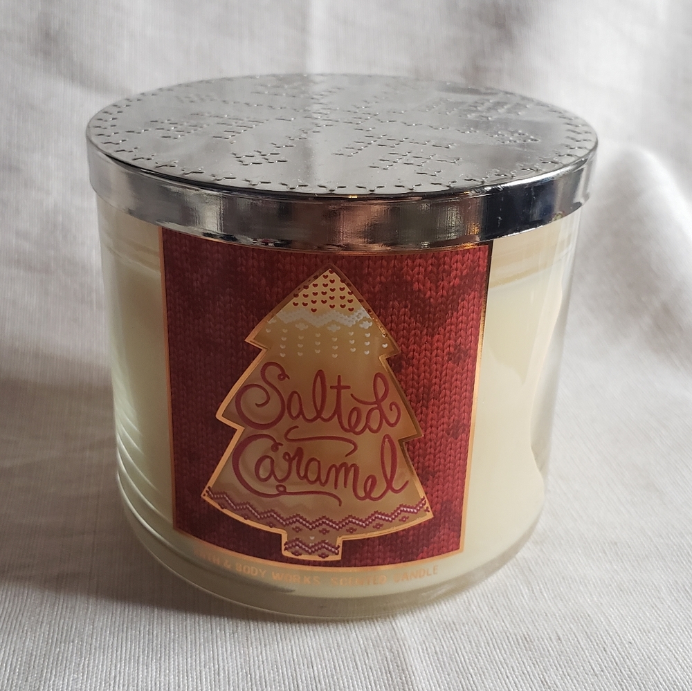 BBW SALTED CARAMEL 3 WICK CANDLE